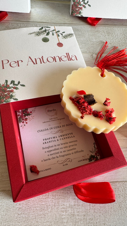 Idea Regalo Natale con Profumatore in Cera di Soia – Cofanetto a Scorrimento