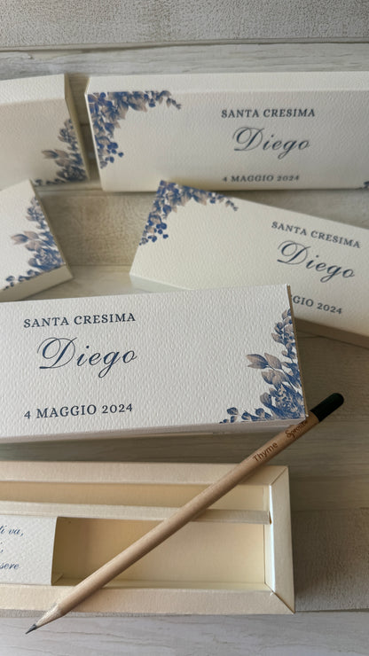 Cofanetto regalo personalizzato per Comunione-Cresima con Matita Seminabile