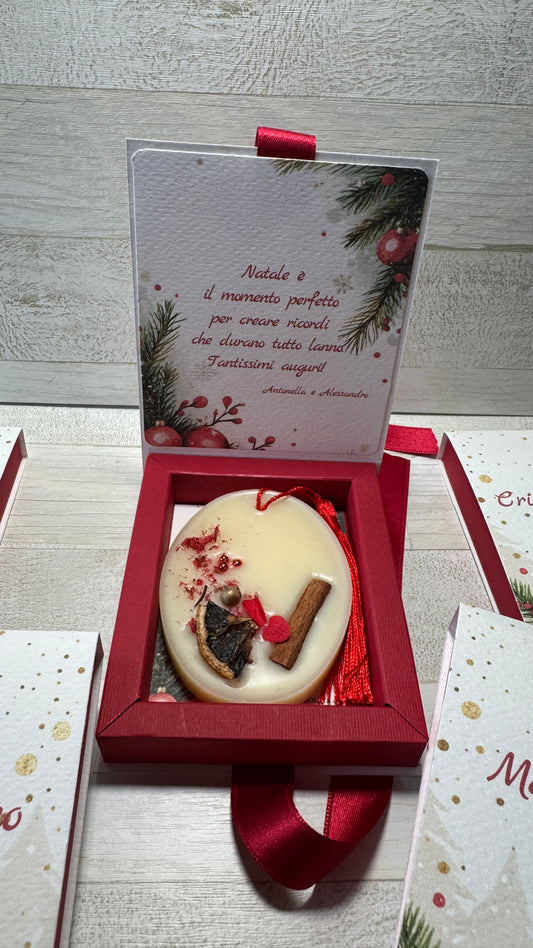 Tart in Cera di Soia Profumata – Cofanetto a Libro Personalizzato Natale