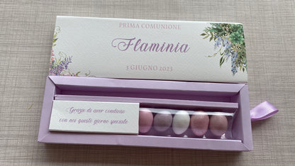 Cofanetto regalo personalizzato per Comunione-Cresima con Matita Seminabile e Confetti