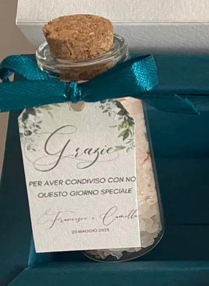 Segnaposto con spezie in provetta personalizzata Matrimonio&Nozze
