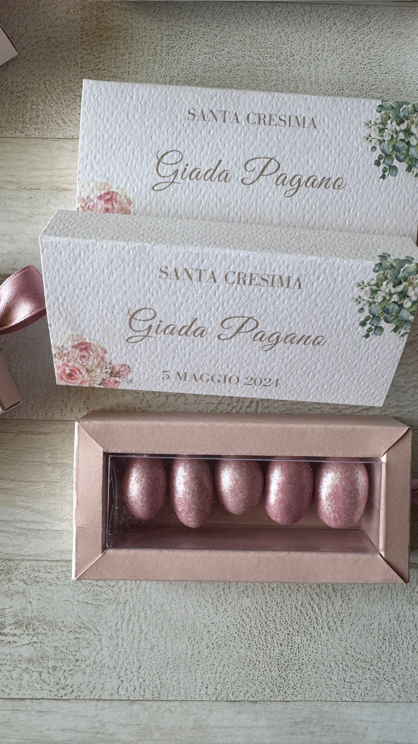 Porta confetti in scatola degustazione personalizzabile - (cm 7x3x2)