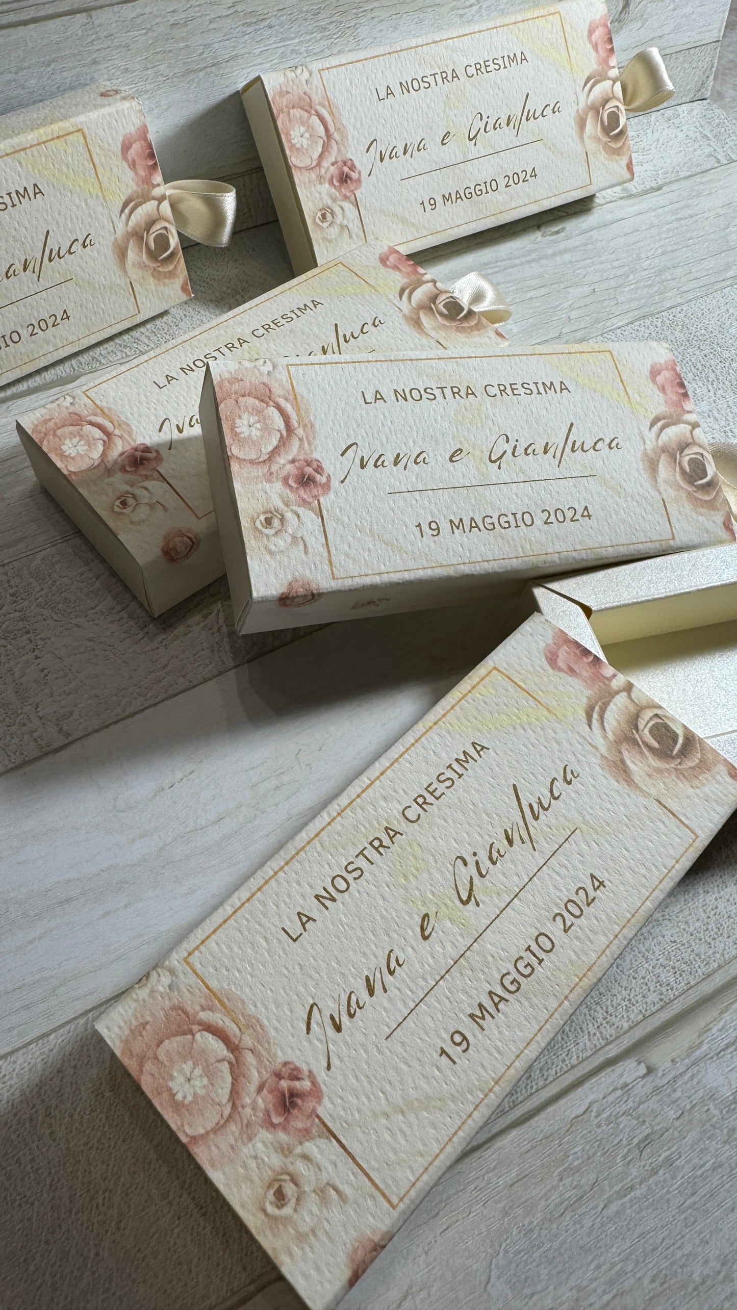 Porta confetti in scatola degustazione personalizzabile - (cm 7x3x2)