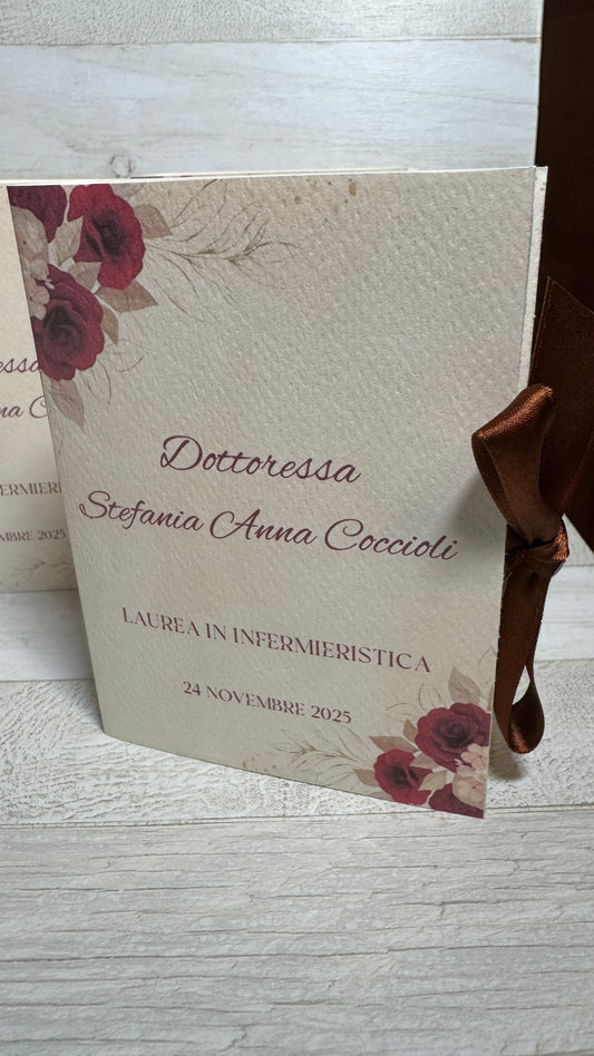 Bomboniera Laurea a Libro con Cuore in Gesso Profumato – Apertura Laterale