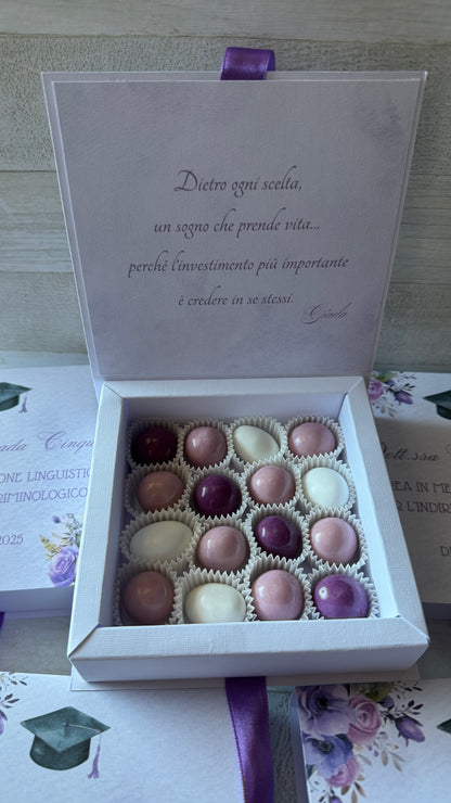 Porta Confetti Laurea – Cofanetto a Libro Degustazione Personalizzato