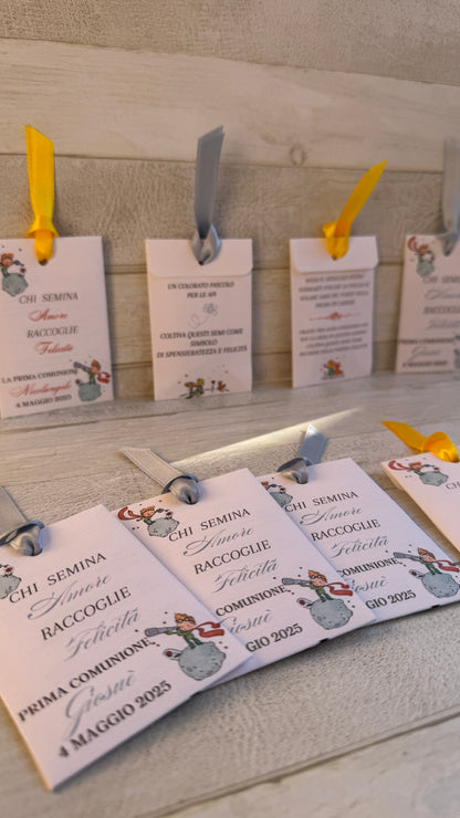 Segnaposto Comunione e Cresima - Bustina Semi Prato Fiorito