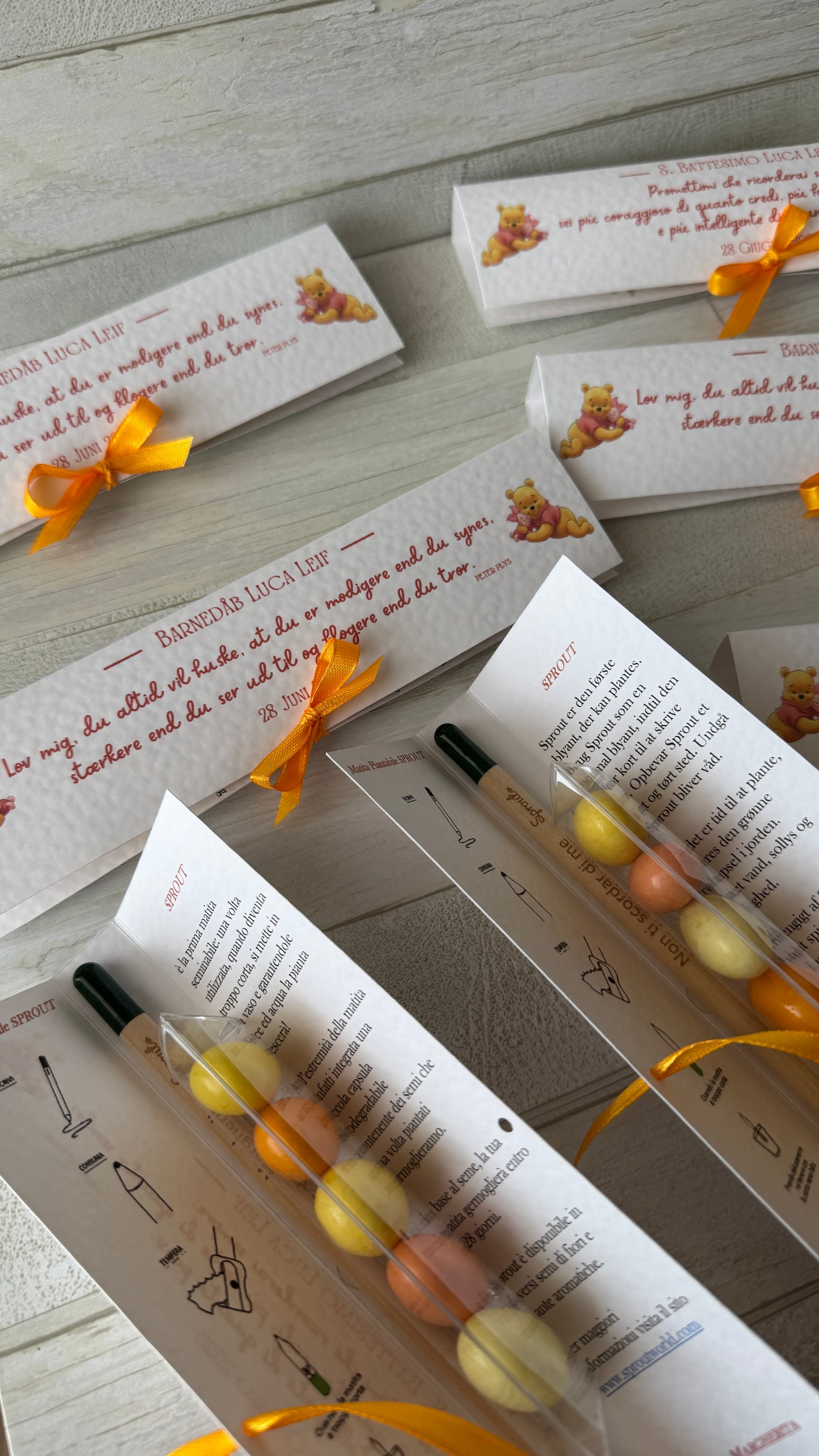 Confezione regalo porta Matita Seminabile personalizzata Battesimo-Nascita