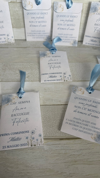 Porta confetti Comunione e Cresima – Cofanetto a scorrimento degustazione personalizzabile (9 confetti)