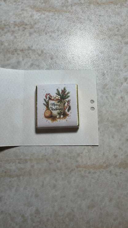 Cioccolatini Natale - Mini Libretto con Cioccolatino Personalizzato