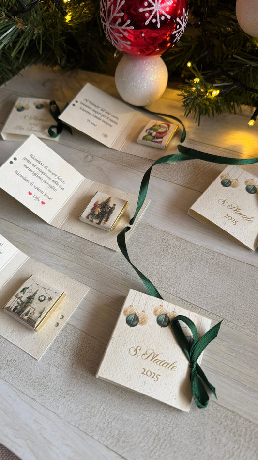 Mini libretto con cioccolatino personalizzato – confezione a libro