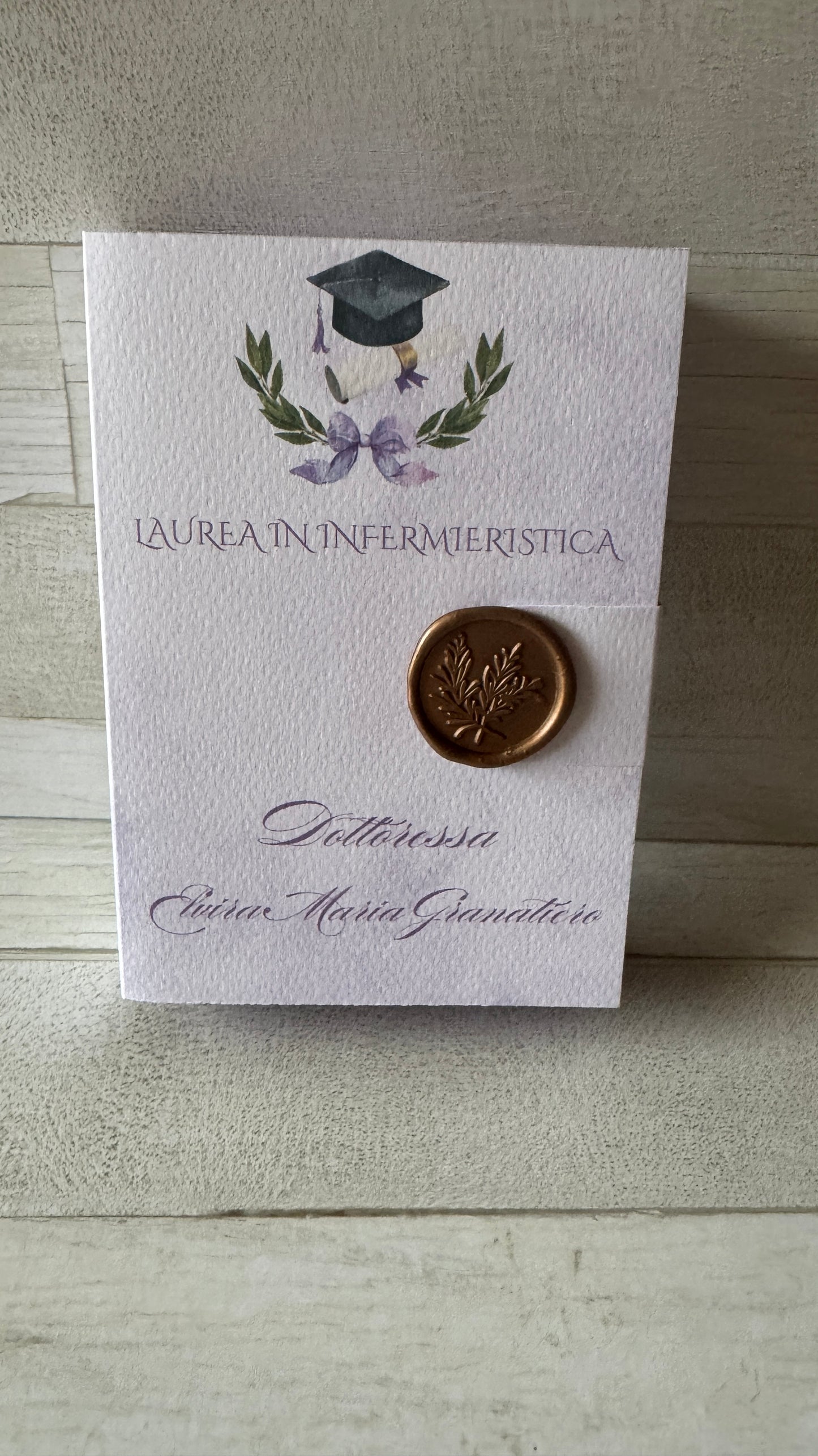 Bomboniera Laurea con Profumatore in Cera di Soia - Cofanetto con Ceralacca