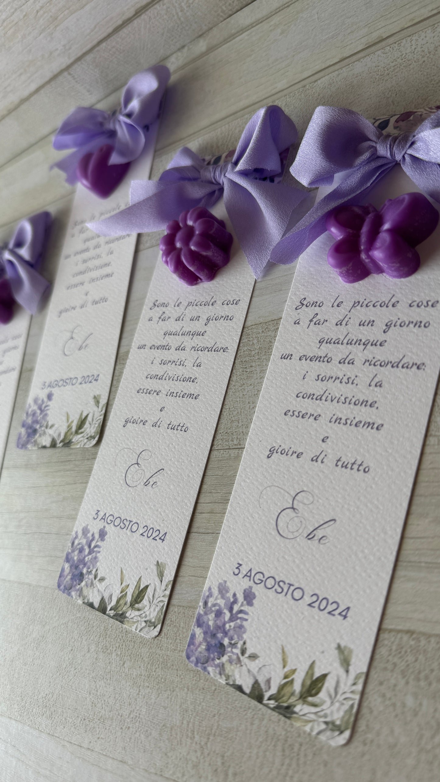 Segnaposto Compleanno Segnalibro con Profumatore in Cera di Soia Giardino in Fiore