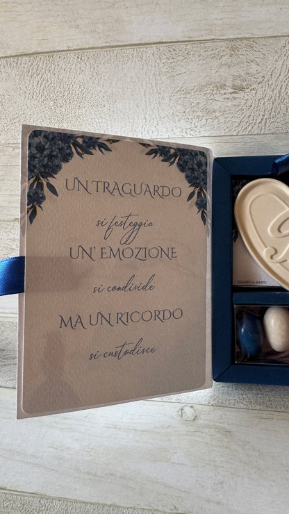 Bomboniera Laurea a Libro con Cuore in Gesso Profumato – Apertura Laterale