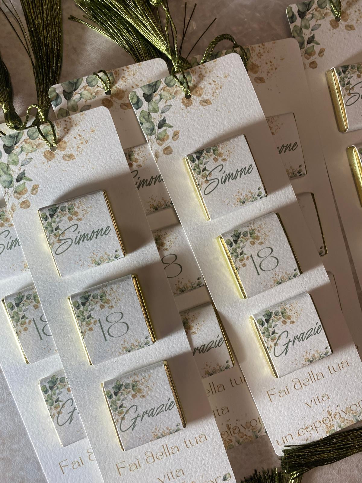 Segnaposto Diciottesimo - Segnalibro con Cioccolatini Personalizzati