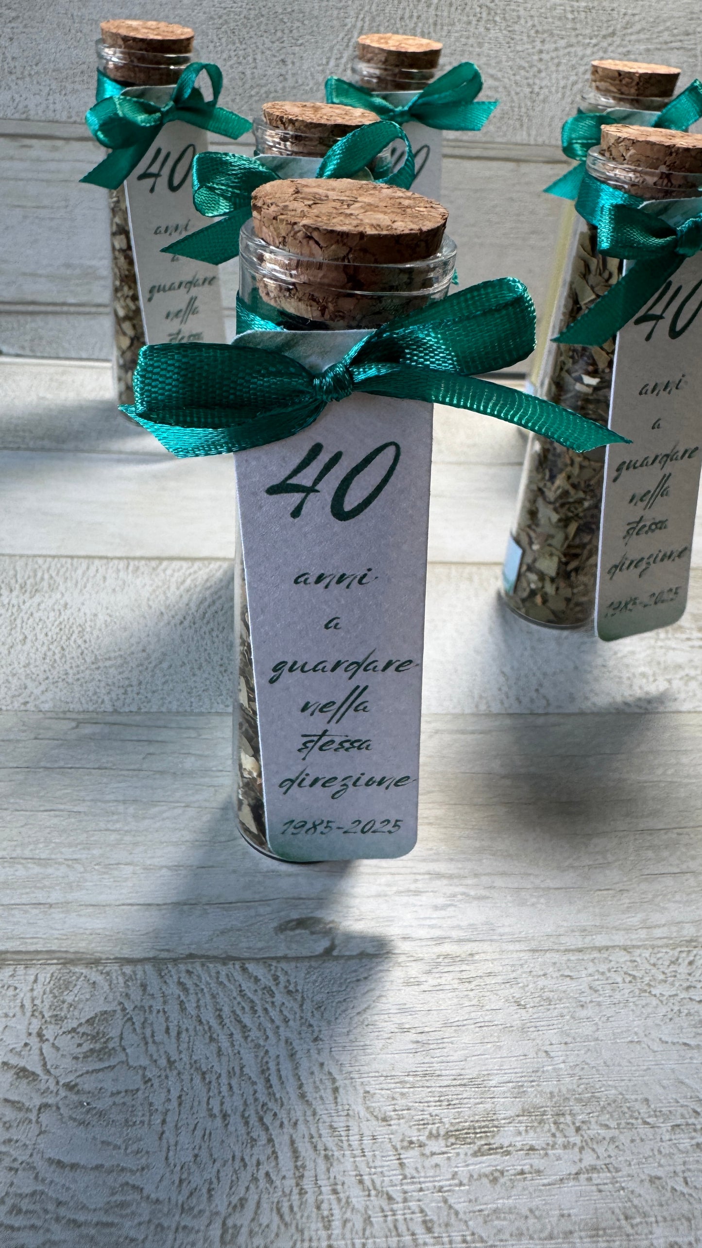 Segnaposto Anniversario Nozze – Provetta in Vetro con Spezie & Sale Personalizzata