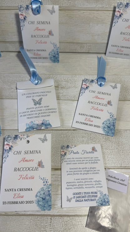 Segnaposto Comunione e Cresima - Bustina Semi Prato Fiorito