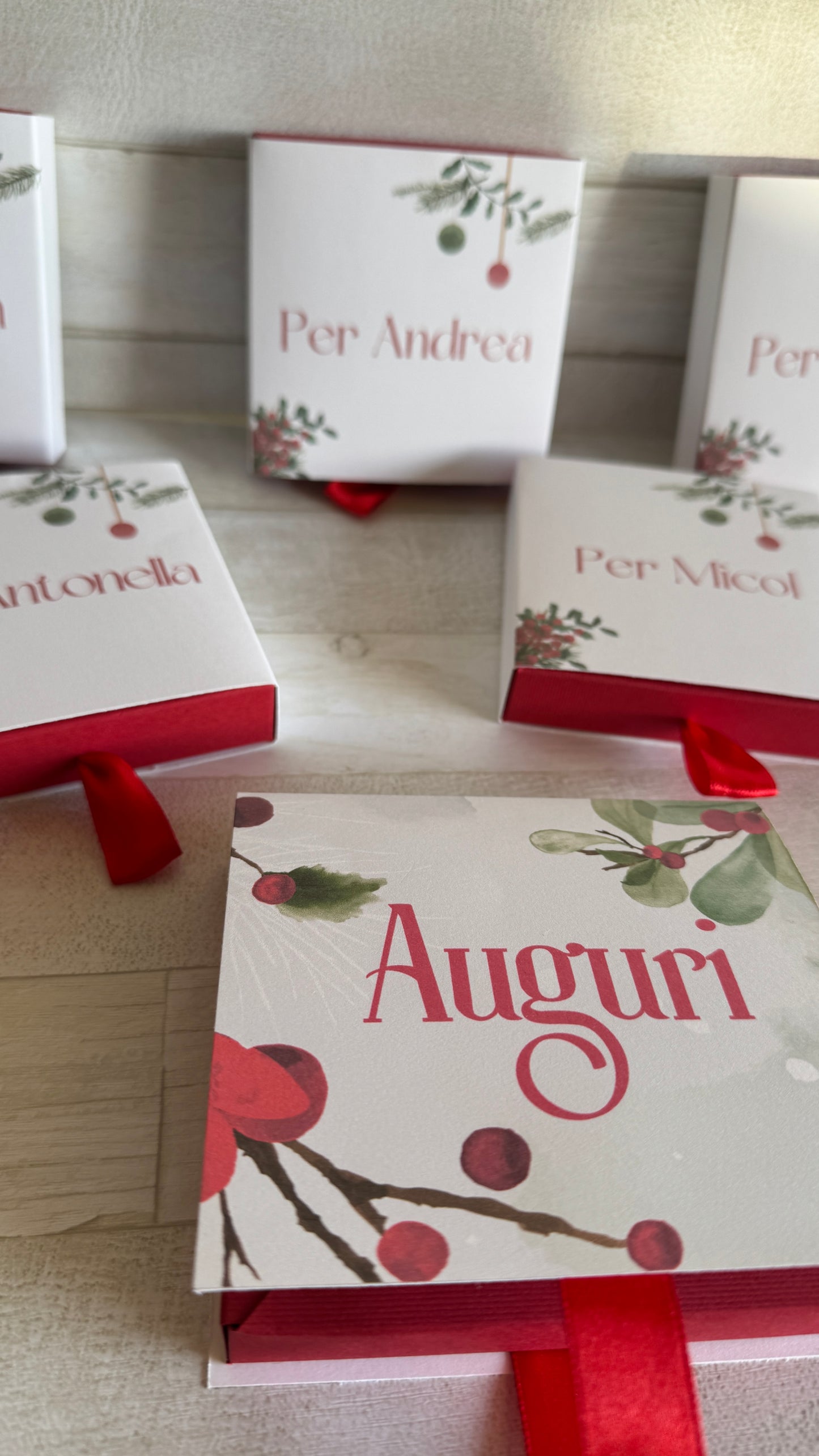 Cioccolatini Natale – Cofanetto a Libro Personalizzabile (25 × 25 mm)