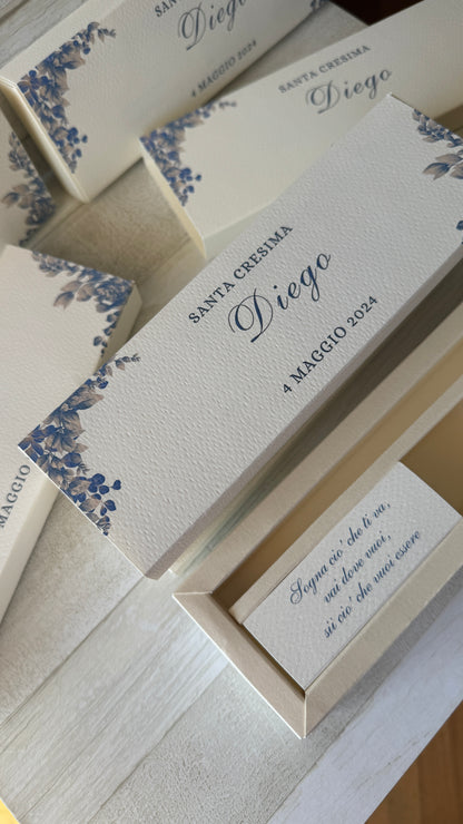 Cofanetto regalo personalizzato per Comunione-Cresima porta matita o penna