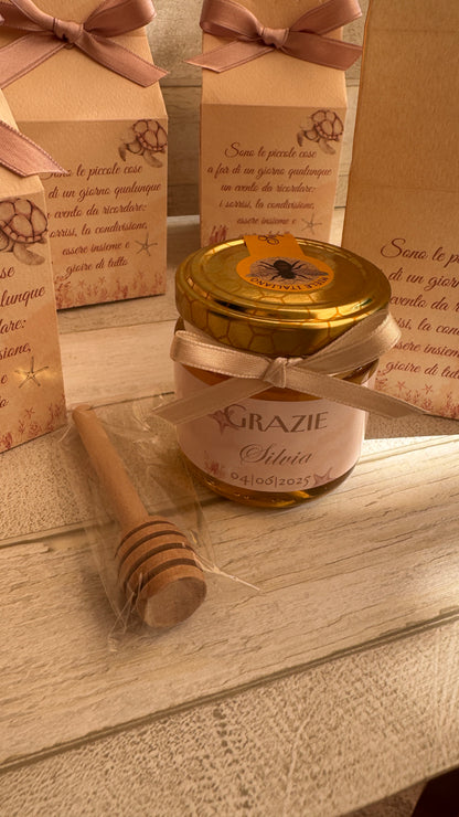 Bomboniera con Miele Personalizzato in confezione "Milk Box"