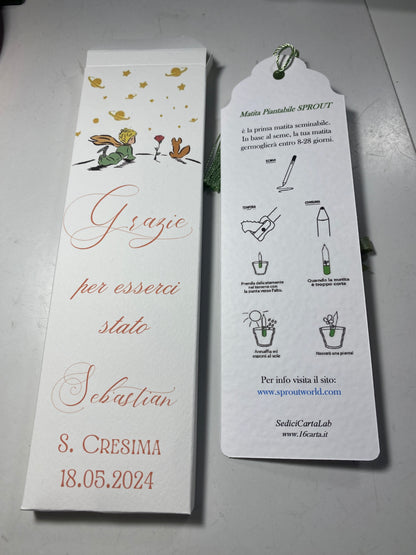 Segnalibro Personalizzato Comunione-Cresima con Matita Seminabile