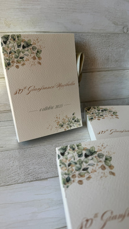 Bomboniera Compleanno con Cuore in Gesso Profumato - Cofanetto a Libro