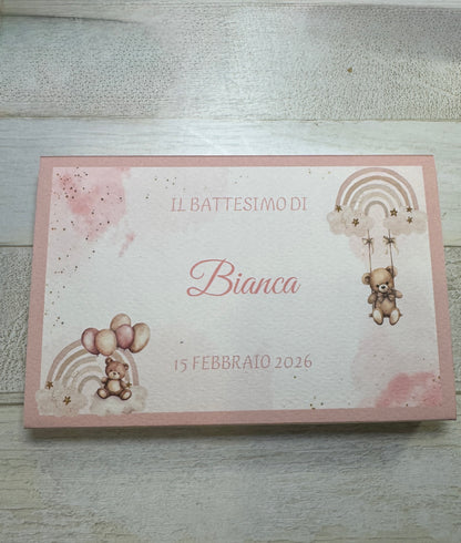 Bomboniera Battesimo con Cavallino Profumato in Cera di Soia - Cofanetto a Scorrimento