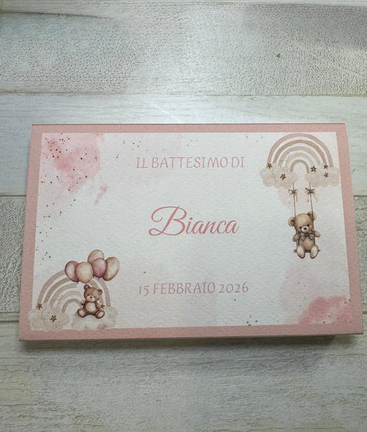 Bomboniera Battesimo – Cofanetto a Scorrimento con Cavallino in Cera di Soia