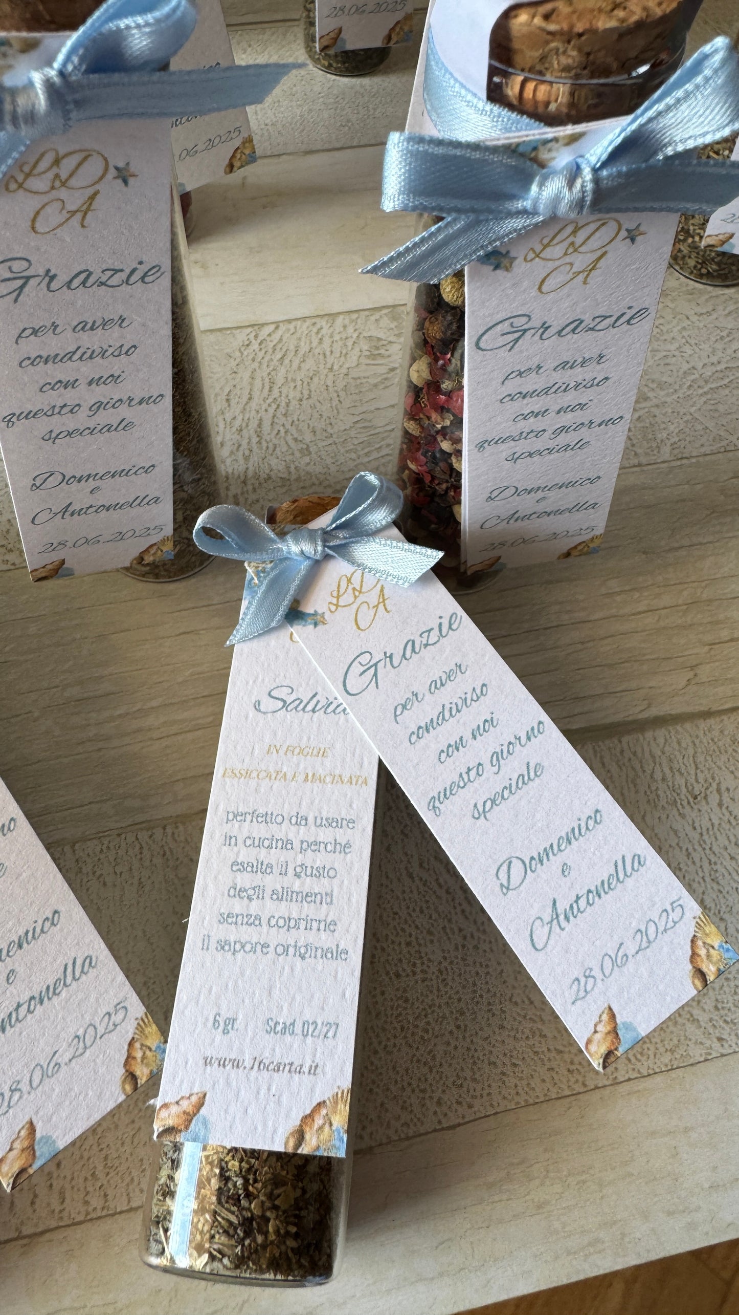 Segnaposto Matrimonio – Provetta Grande in Vetro con Spezie