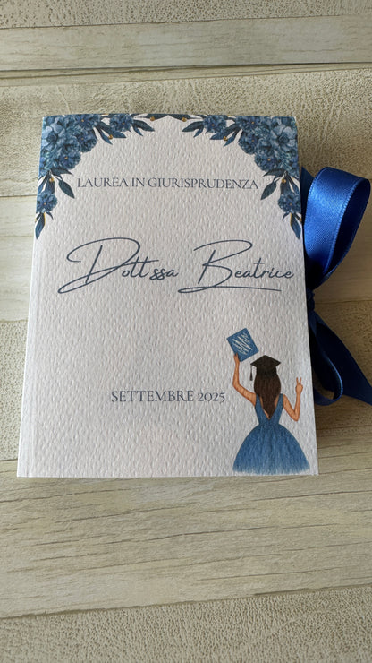 Bomboniera Laurea a Libro con Cuore in Gesso Profumato – Apertura Laterale