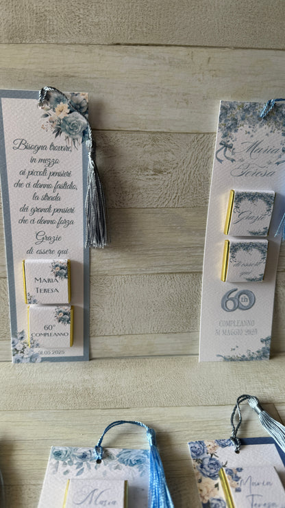 Segnaposto Compleanno - Segnalibro con Cioccolatini Personalizzati
