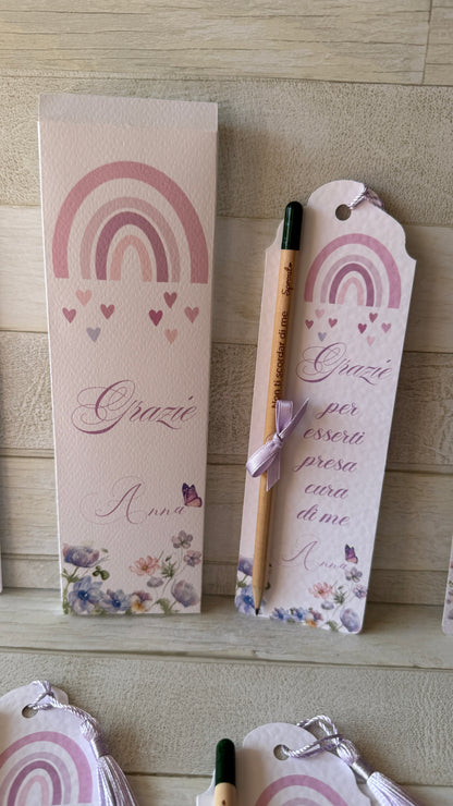 Segnalibro Personalizzato Comunione-Cresima con Matita Seminabile e confetti