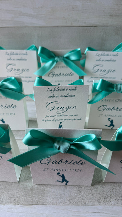 Porta confetti a bustina personalizzata Comunione-Cresima