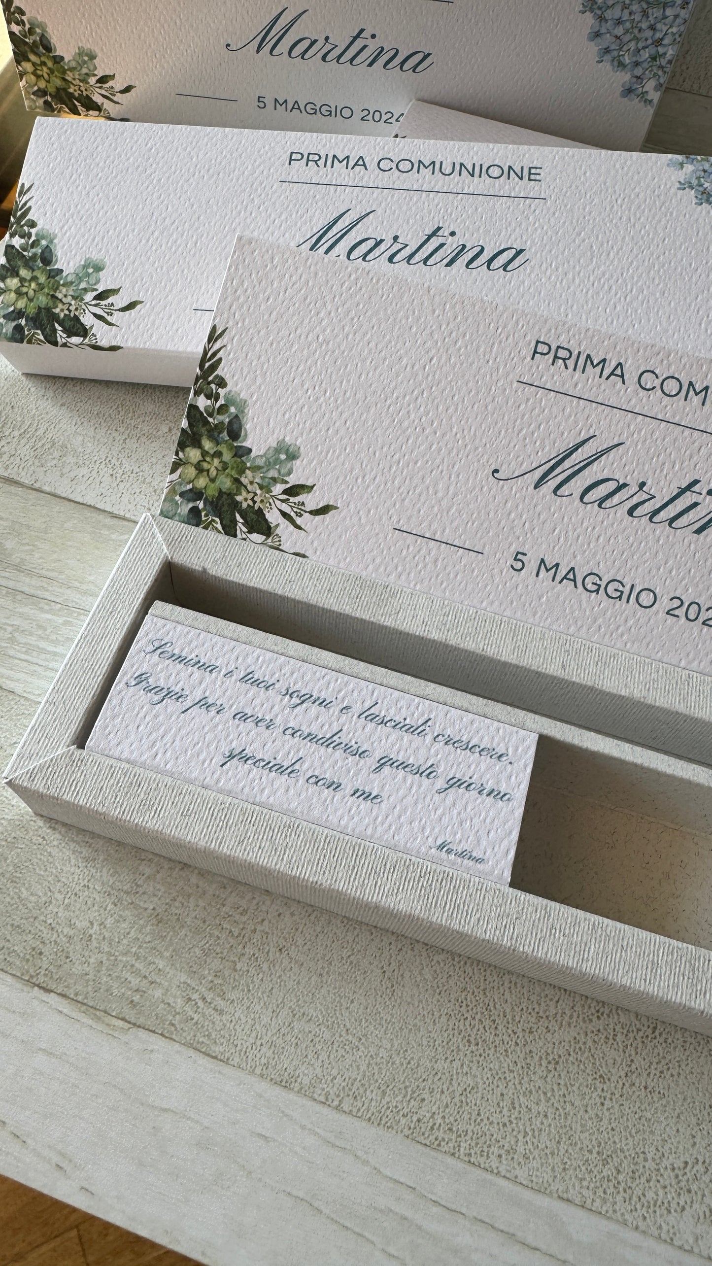Cofanetto regalo personalizzato per Comunione-Cresima porta matita o penna