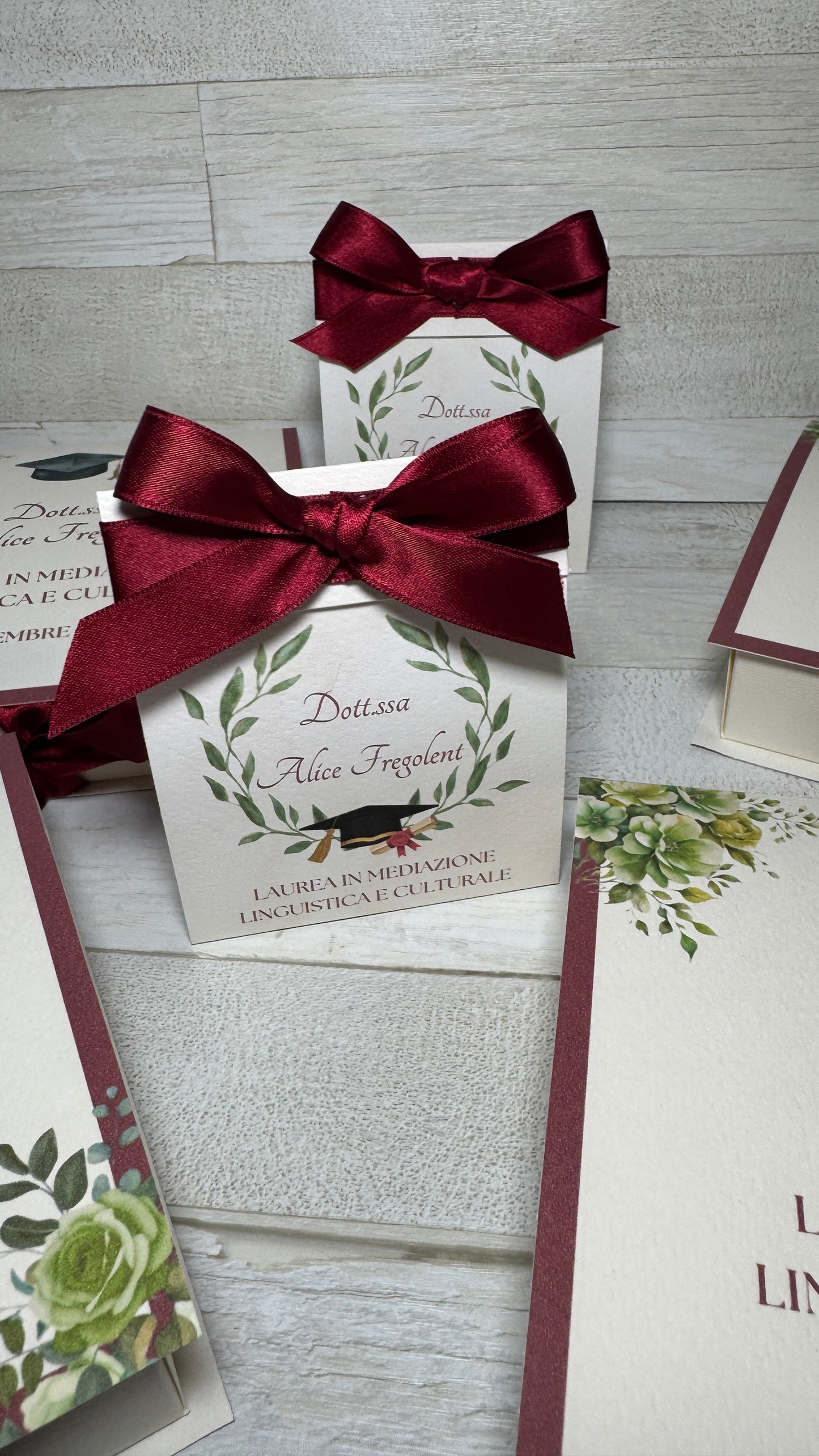 Porta confetti a bustina personalizzata Laurea