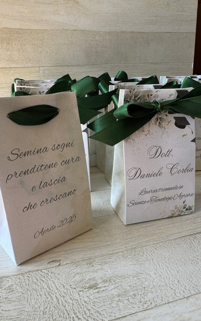 Porta Confetti Laurea – Bustina Personalizzata Chiusa ai Lati