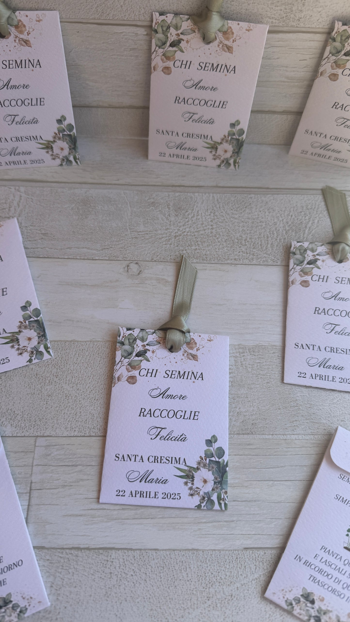 Segnaposto in bustina personalizzata con semi "Erbe Aromatiche"