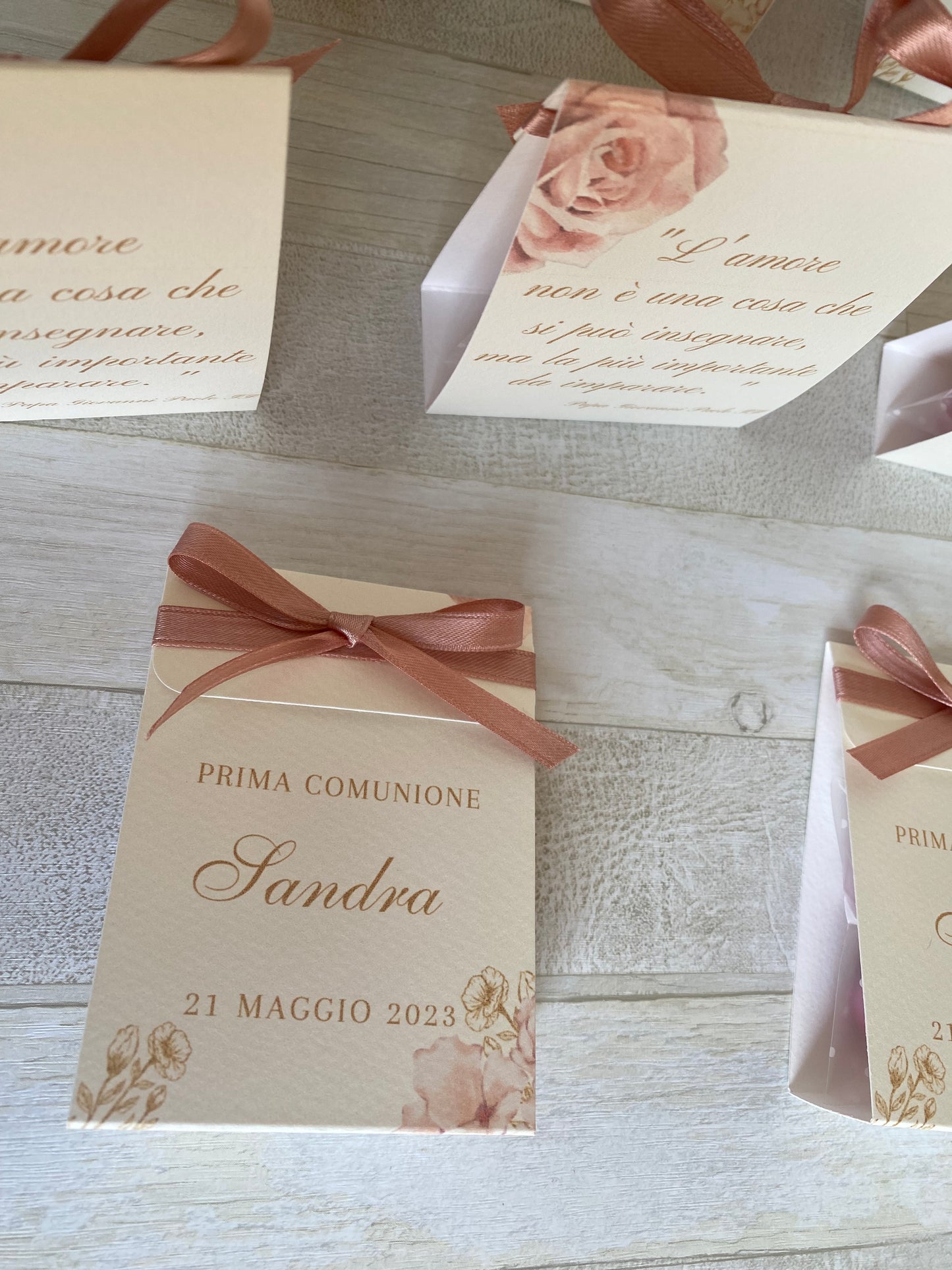 Porta confetti a bustina personalizzata Comunione-Cresima