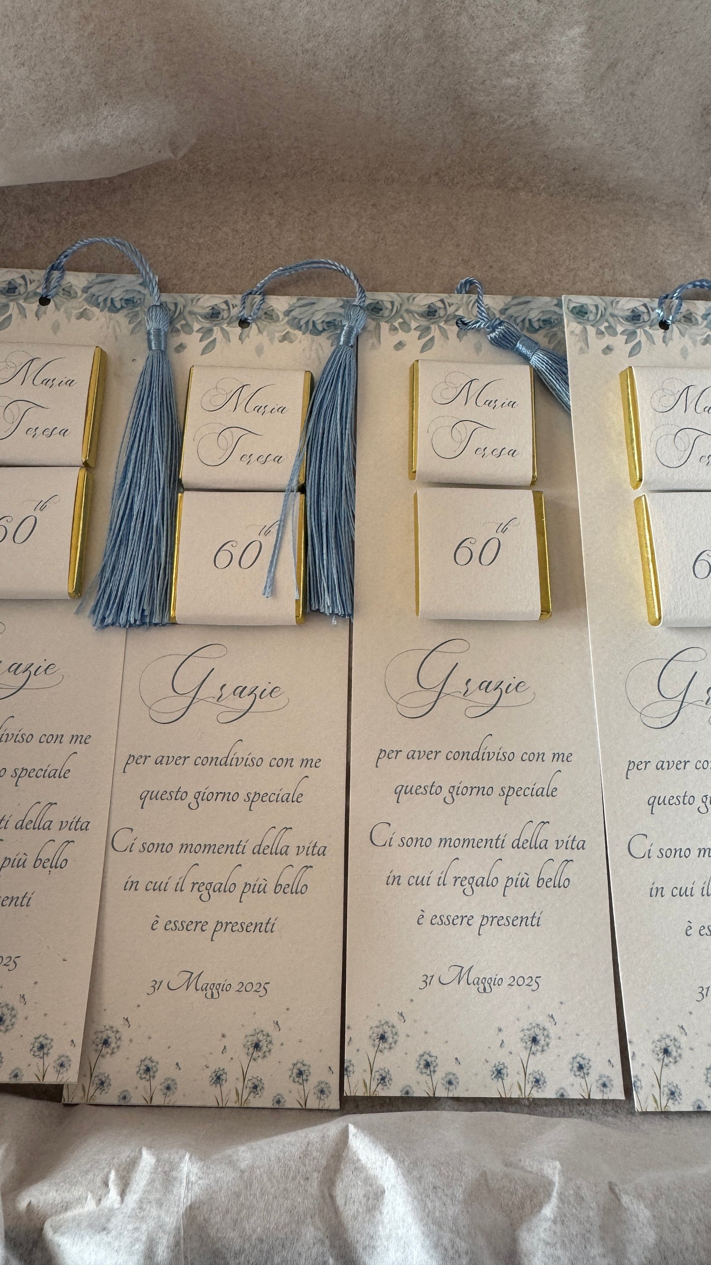 Segnaposto Compleanno - Segnalibro con Cioccolatini Personalizzati