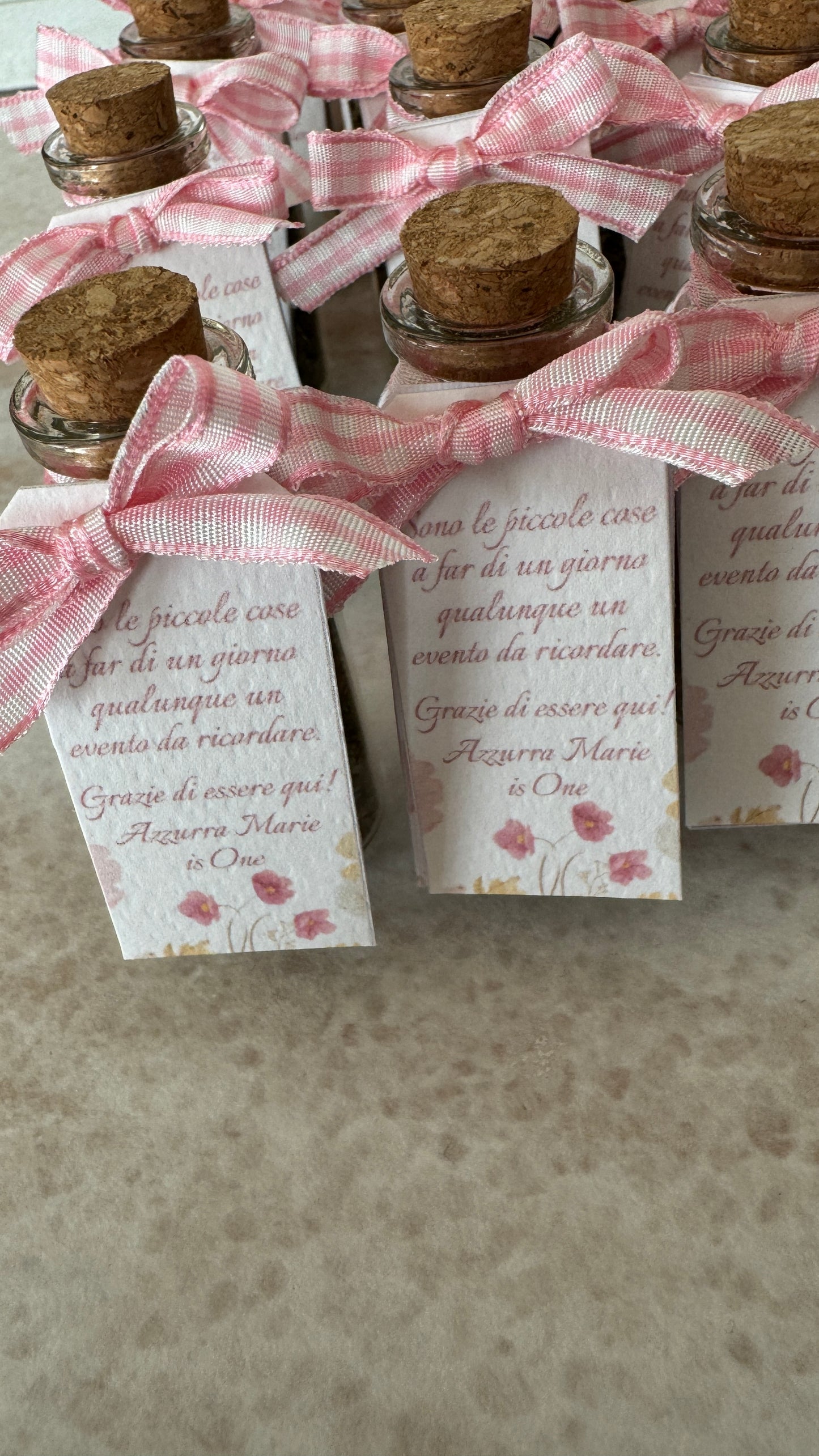 Segnaposto con spezie in provetta personalizzata Nascita&Battesimo