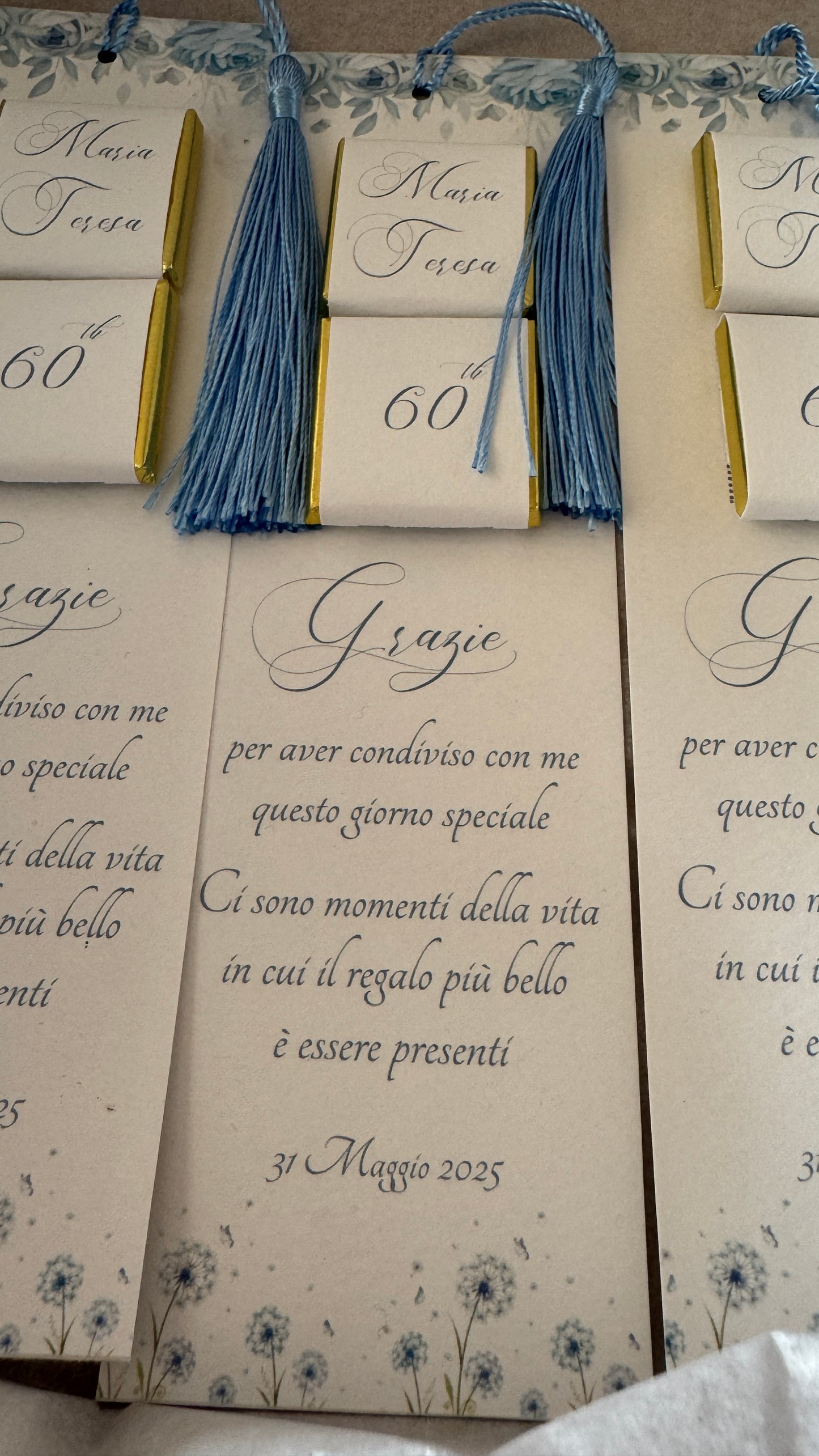 Segnaposto Compleanno - Segnalibro con Cioccolatini Personalizzati