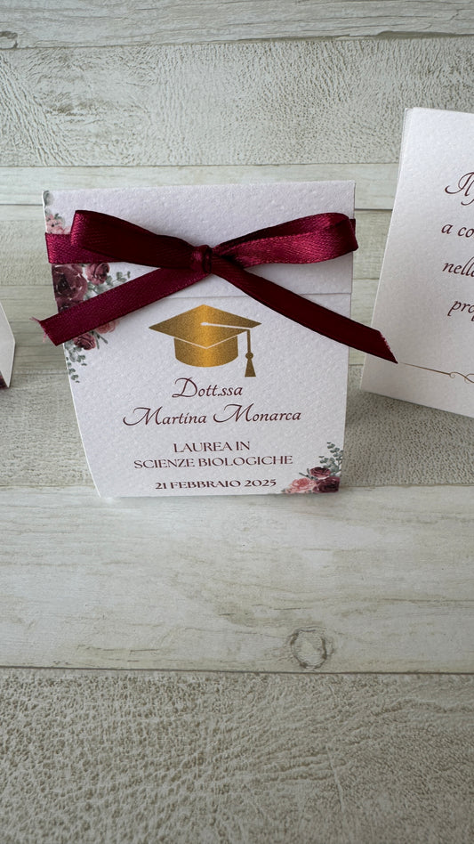 Porta confetti a bustina personalizzata Laurea