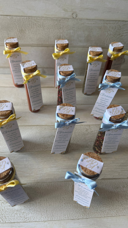 Segnaposto Matrimonio – Provetta Grande in Vetro con Spezie