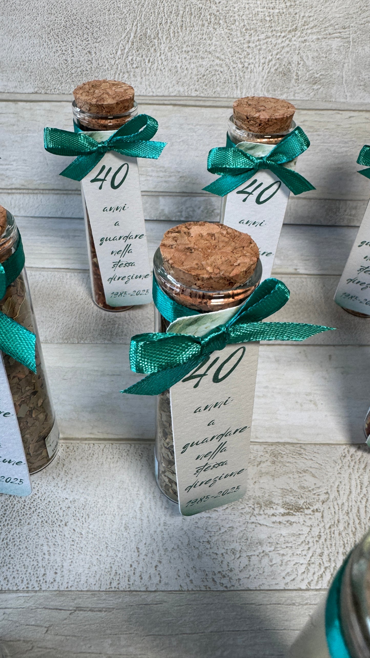 Segnaposto Anniversario Nozze – Provetta in Vetro con Spezie & Sale Personalizzata