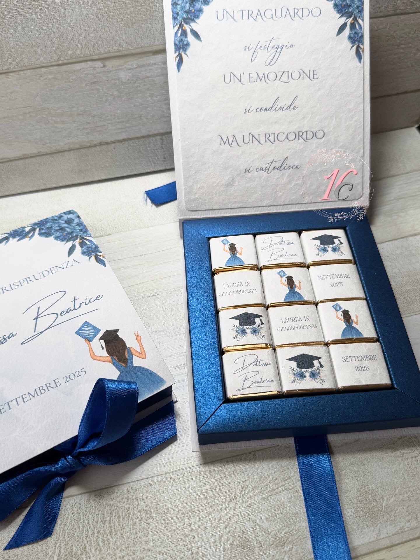 Scatola con cioccolatini personalizzabile - 25x25mm