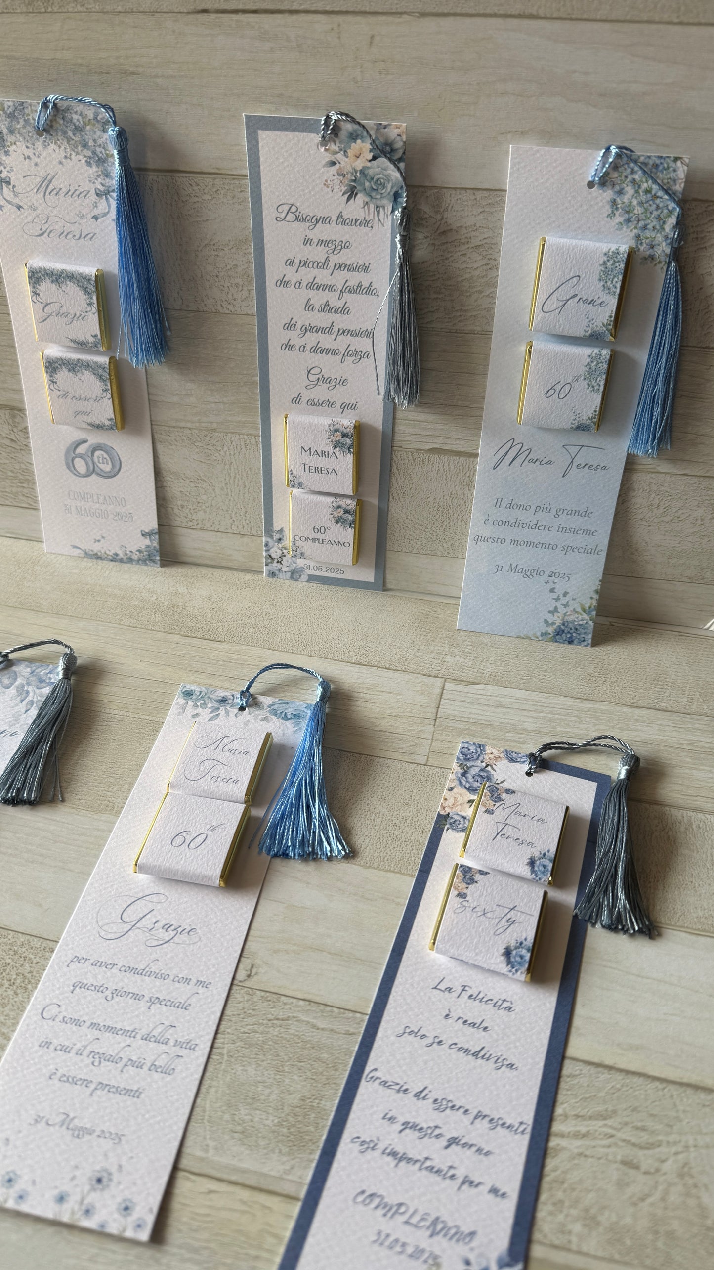 Segnaposto Compleanno - Segnalibro con Cioccolatini Personalizzati