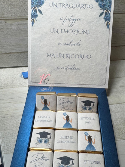 Scatola con cioccolatini personalizzabile - 25x25mm