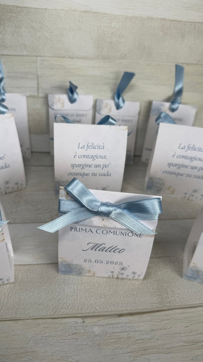 Porta Confetti Comunione e Cresima Bustina Personalizzata Aperta