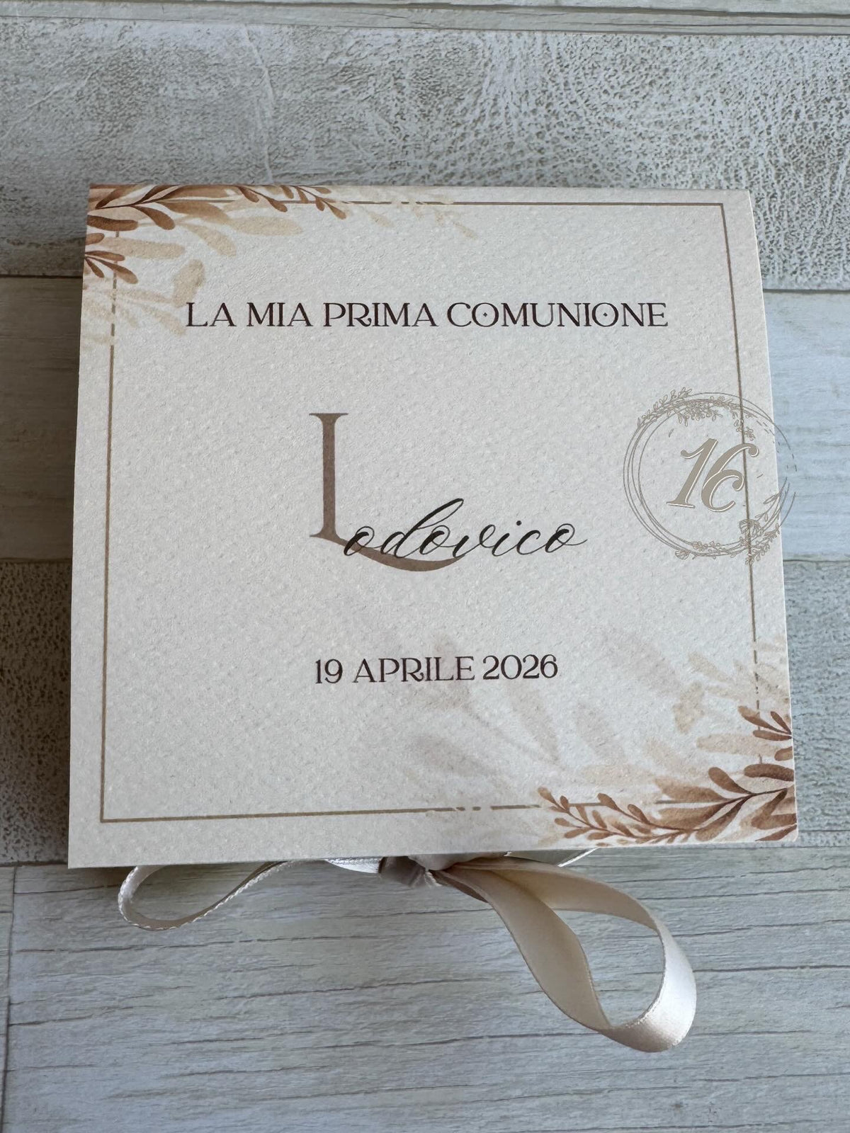 Porta confetti e Cioccolatini Personalizzato Comunione e Cresima – Cofanetto a libro