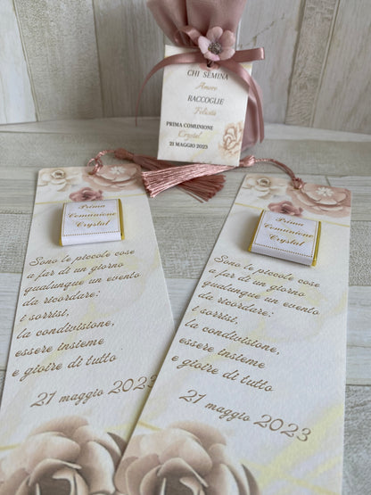 Segnaposto con cioccolatini personalizzabili