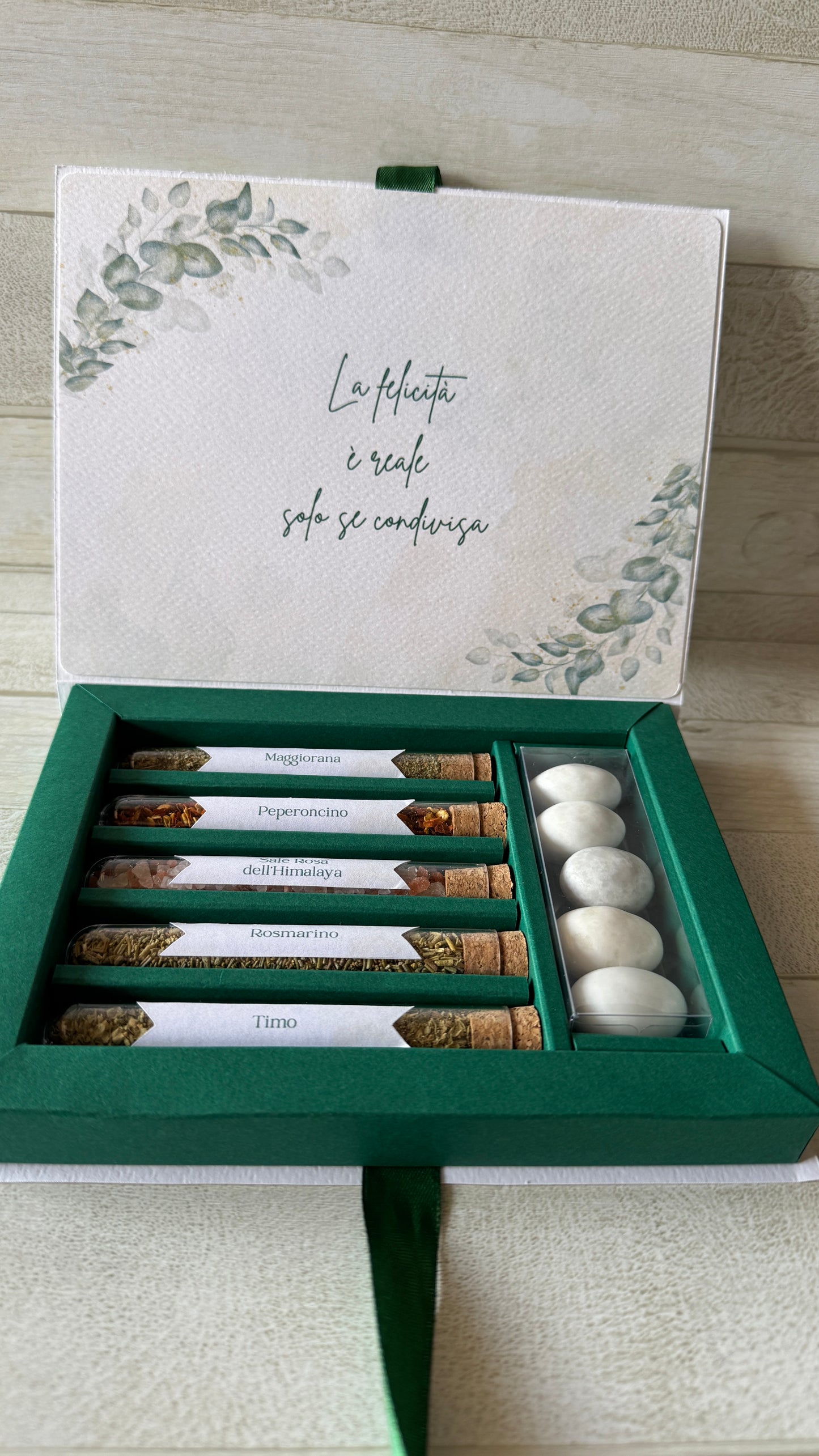 Bomboniera Laurea – Cofanetto a Libro con Set di 5 Spezie